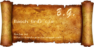 Basch Grácia névjegykártya